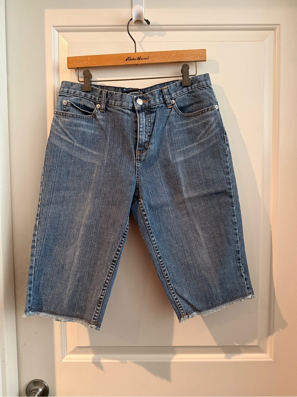 Vintage LONDONJEAN Light Blue Denim Cutoff Jean Shorts